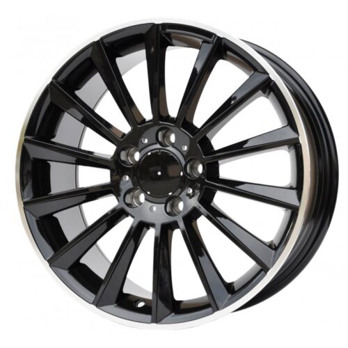 cerchi in lega replica Mercedes gloss black lip da 16″ in 5/112 ET 45