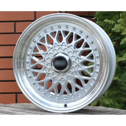 cerchi in lega replica BBS silver e cromo da 14″ in 4/100 ET 35