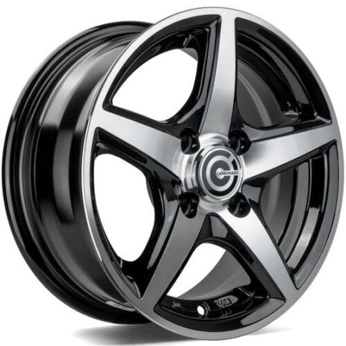 cerchi in lega Carbonado Crow black diamond da 13″ in 4/98-4/100