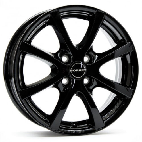 cerchi in lega Borbet LV4 gloss black da 14″ in 4/100 ET 43