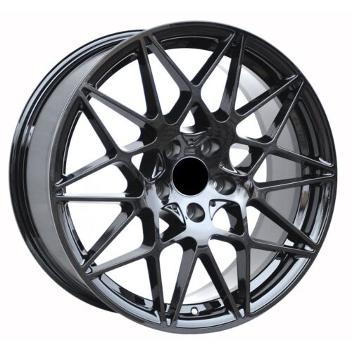 cerchi in lega replica BMW modello 666 gloss black da 17″ in 5/120 ET 37