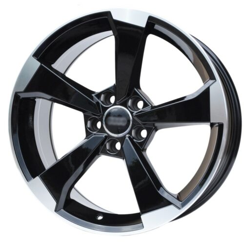 cerchi in lega replica audi modello new rotor black diamond da 17″ in 5/112 ET 40